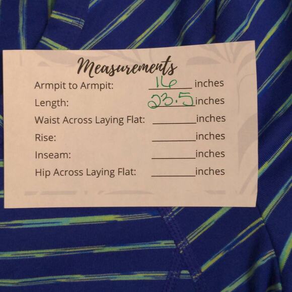 Athleta Womens Shirt Top Yellow Blue Stripe Long Sleeve Scoop Neck Stretch XXS - Picture 12 of 12